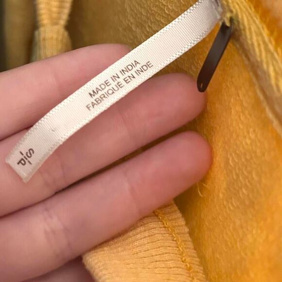 Free People Sweet Jane Yellow Cropped Pullover Top – Indie Romantic Boho small - Picture 5 of 7